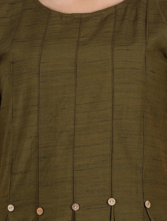 pleat detail flared dress - 16959749 - Zoom Image - 5