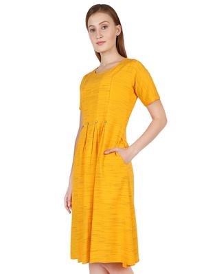 pleat detail flared dress - 16959750 - Standard Image - 2