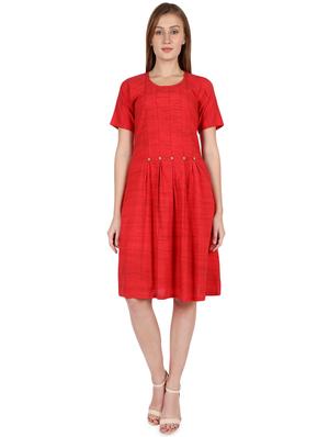 pleat detail flared dress - 16959751 - Standard Image - 4