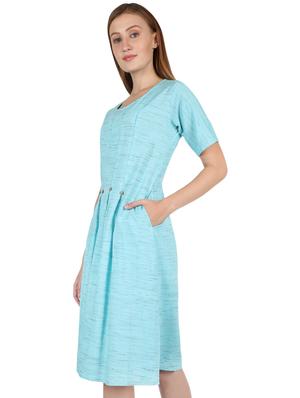 pleat detail flared dress - 16959752 - Standard Image - 2