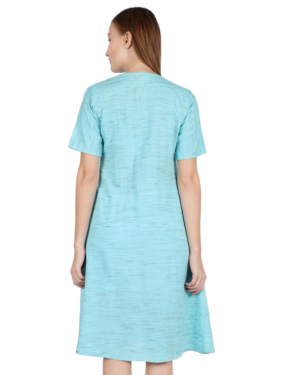 pleat detail flared dress - 16959752 - Zoom Image - 3