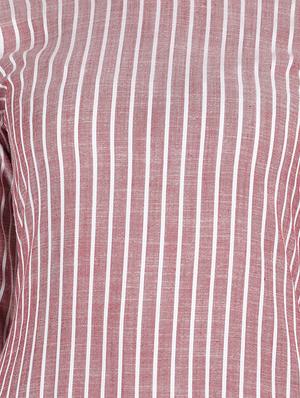boat neck striped a-line dress - 16959753 - Standard Image - 5