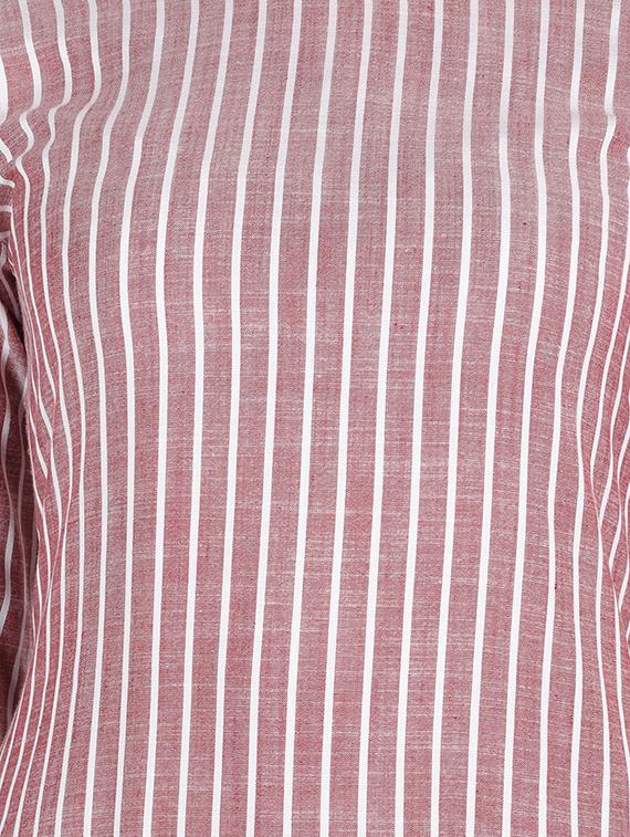 boat neck striped a-line dress - 16959753 - Zoom Image - 5