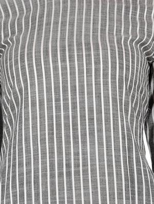 boat neck striped a-line dress - 16959754 - Standard Image - 5