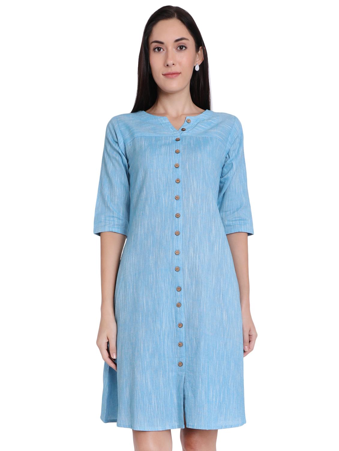 button-up a-line dress - 16959756 - Zoom Image - 1