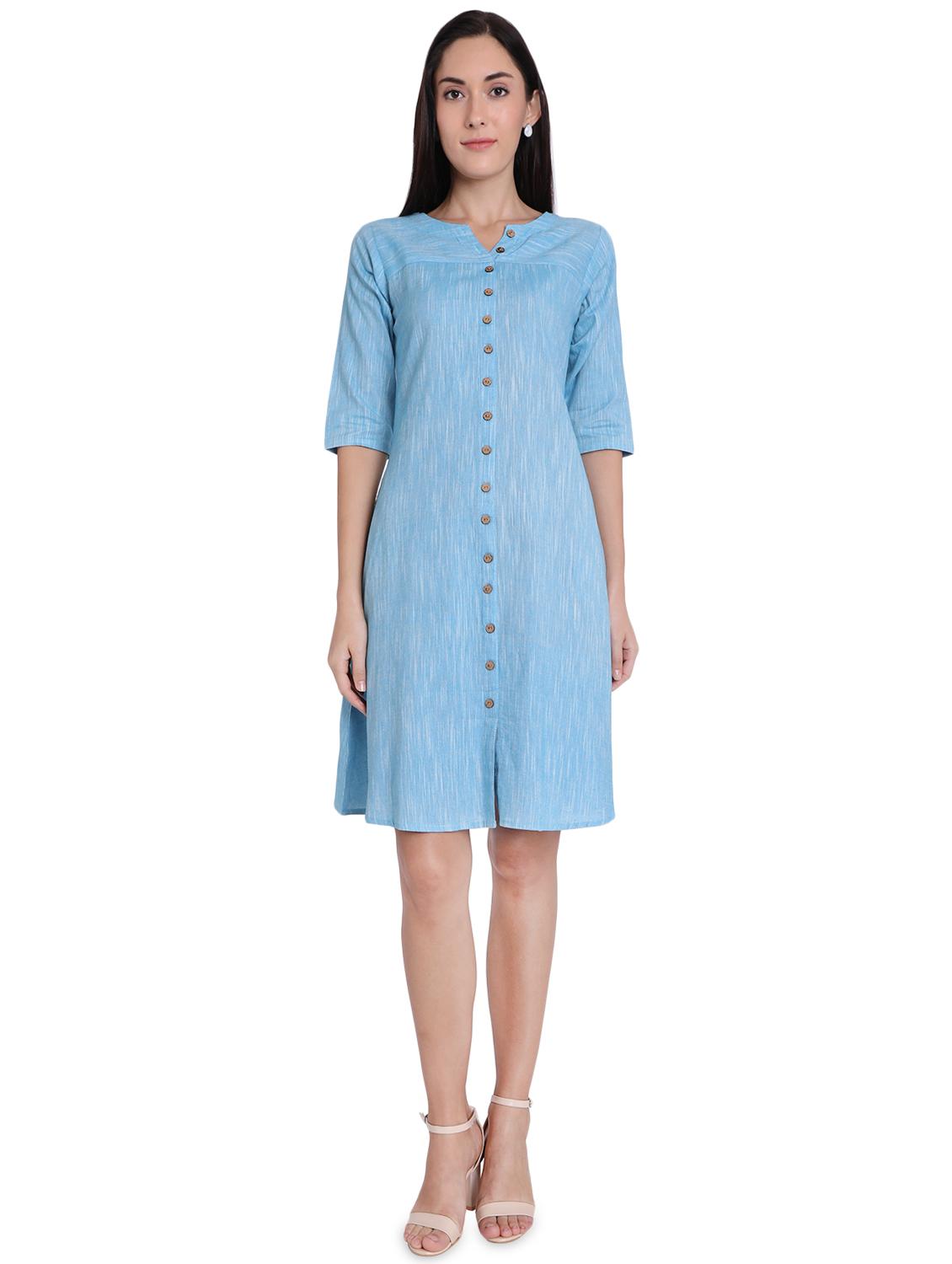 button-up a-line dress - 16959756 - Zoom Image - 4