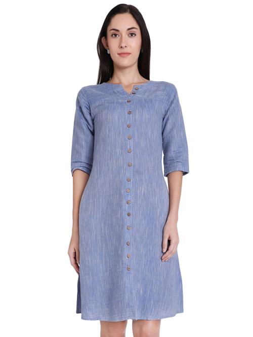 button-up a-line dress - 16959757 - Standard Image - 1