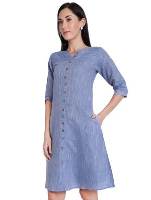 button-up a-line dress - 16959757 - Standard Image - 2
