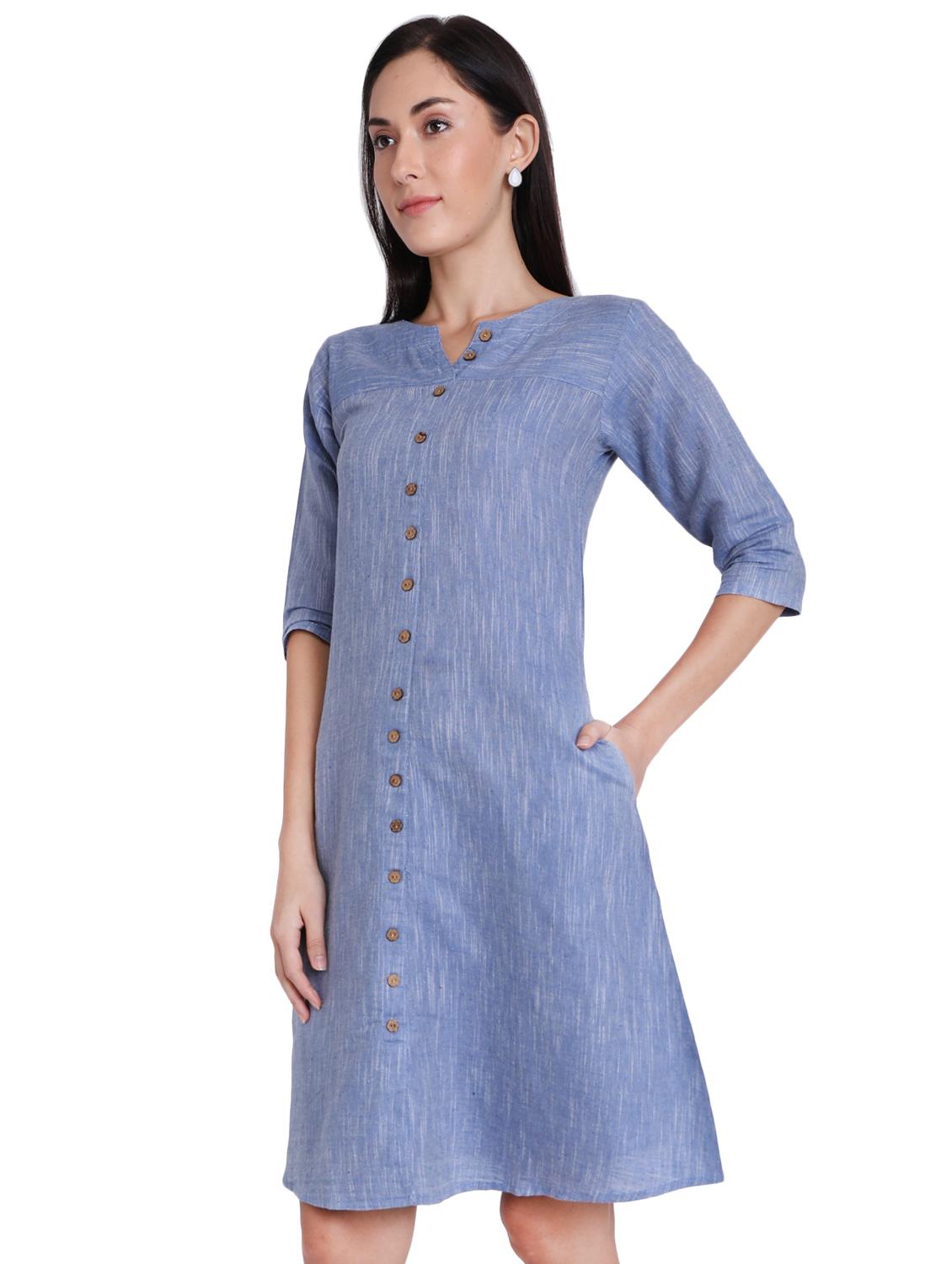 button-up a-line dress - 16959757 - Zoom Image - 2