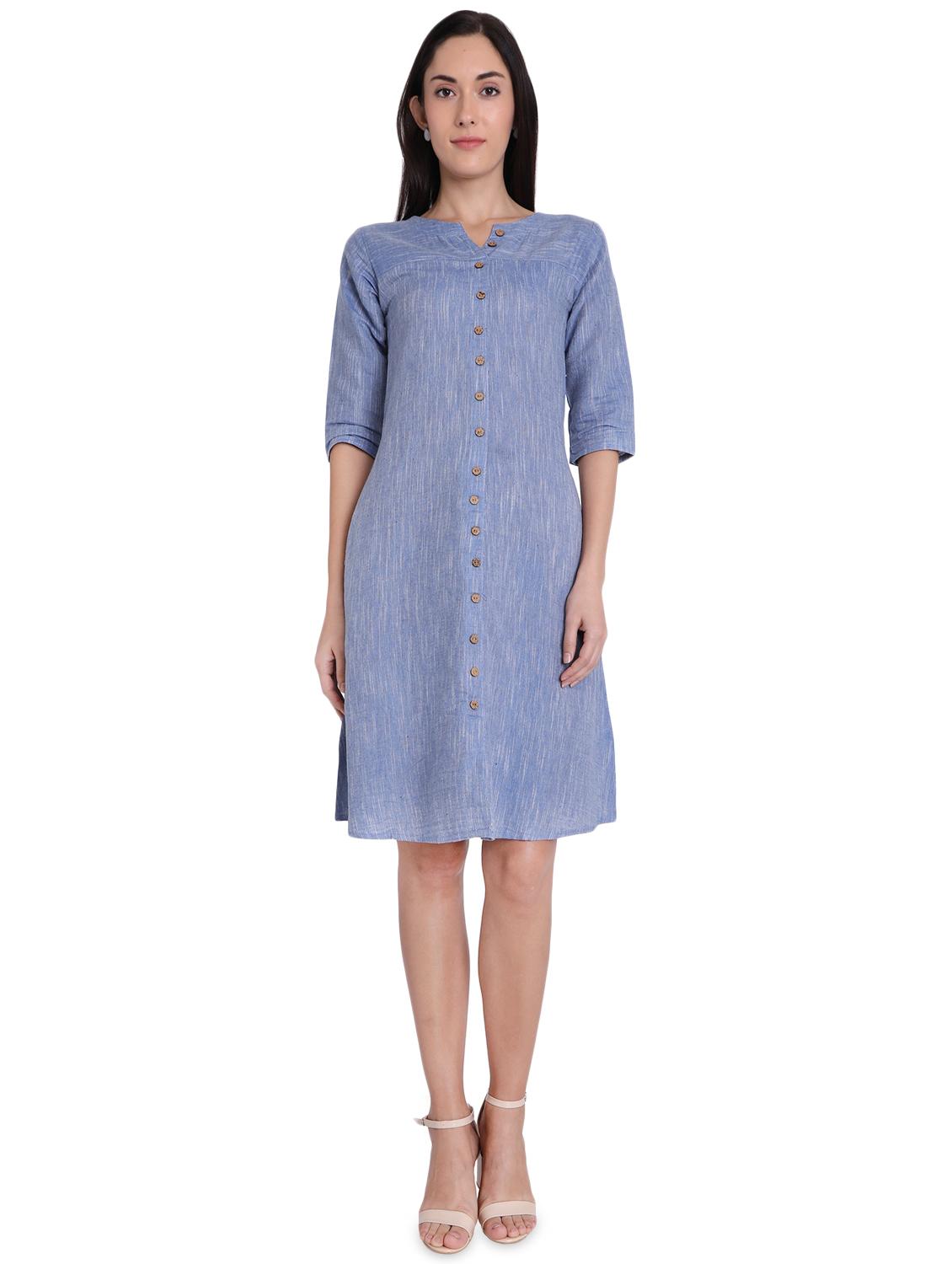 button-up a-line dress - 16959757 - Zoom Image - 4