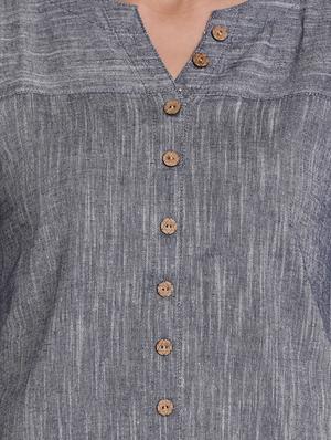 button-up a-line dress - 16959758 - Standard Image - 5