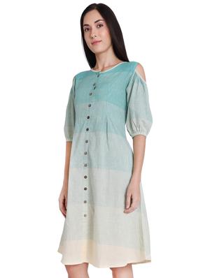 button-up ombre a-line dress - 16959759 - Standard Image - 2