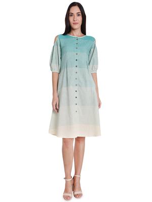 button-up ombre a-line dress - 16959759 - Standard Image - 4