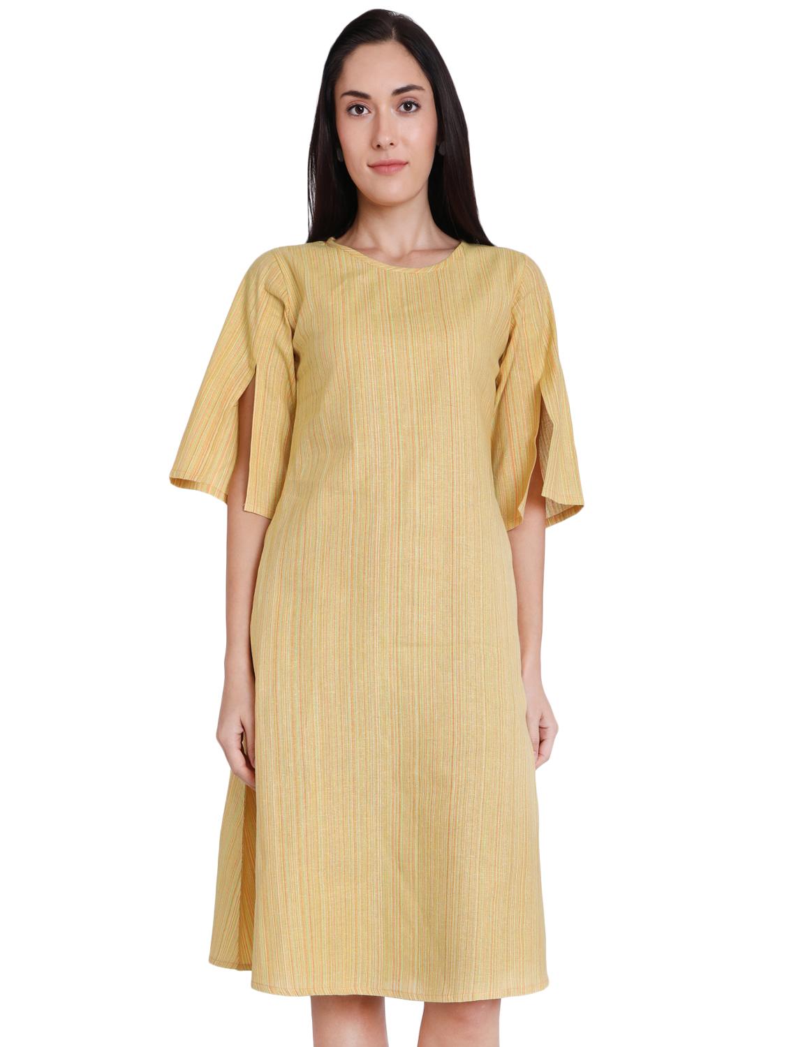 slit sleeves a-line dress - 16959762 - Zoom Image - 1