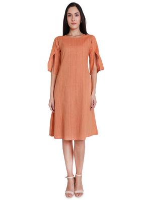 slit sleeves a-line dress - 16959763 - Standard Image - 4