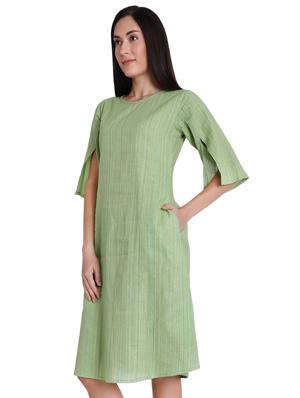 slit sleeves a-line dress - 16959764 - Standard Image - 2