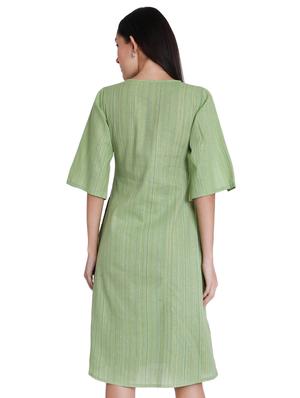 slit sleeves a-line dress - 16959764 - Standard Image - 3