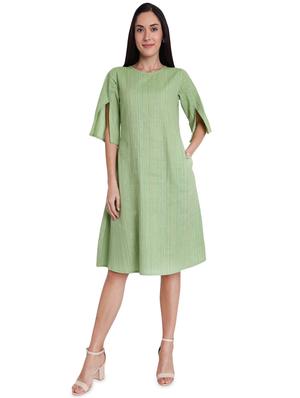 slit sleeves a-line dress - 16959764 - Standard Image - 4