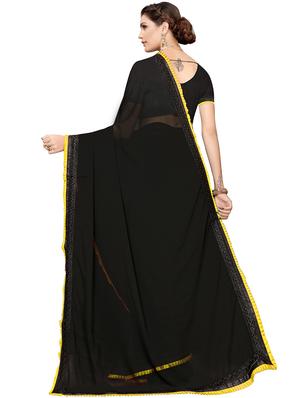 bordered embroidered saree with blouse - 16959789 - Standard Image - 2