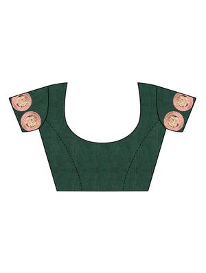 embroidered solid saree with blouse - 16959802 - Standard Image - 4