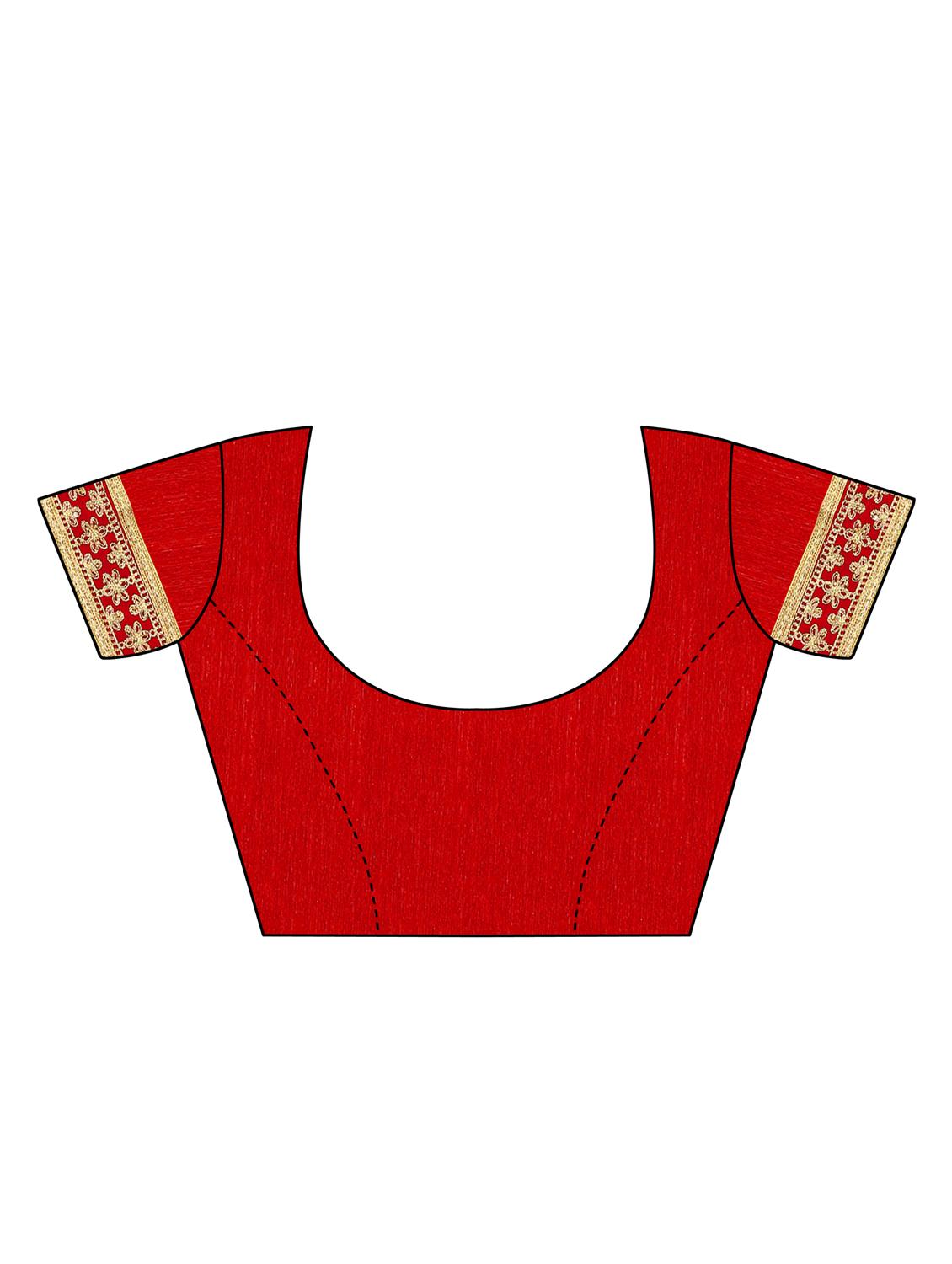 bordered self design saree with blouse - 16959869 - Zoom Image - 3