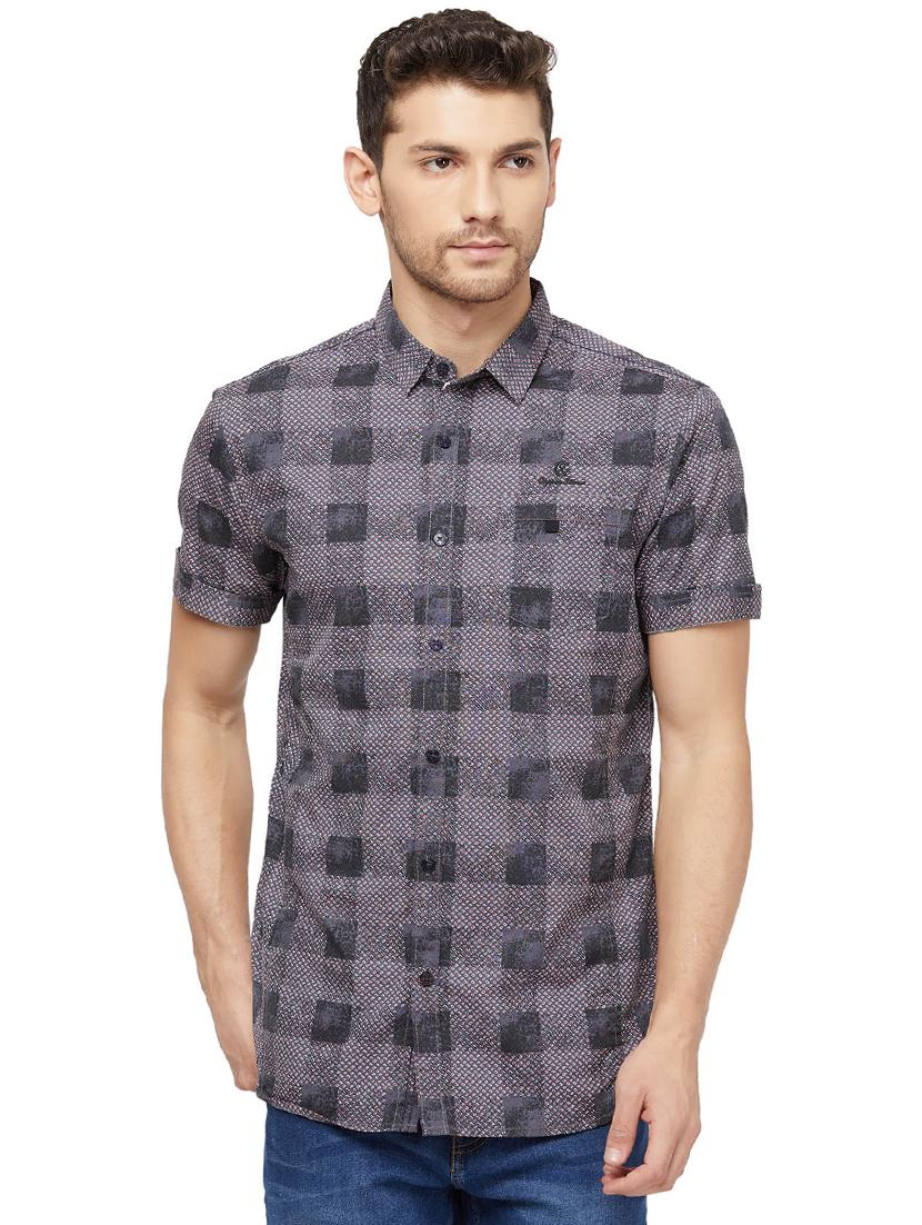 grey checkered casual shirt - 16960012 - Zoom Image - 1