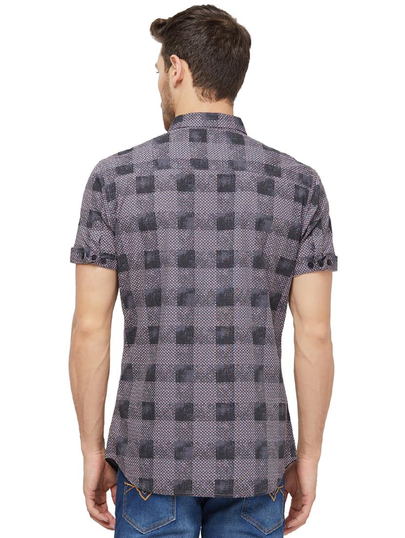 grey checkered casual shirt - 16960012 - Zoom Image - 3