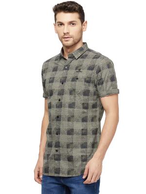 green checkered casual shirt - 16960015 - Standard Image - 2