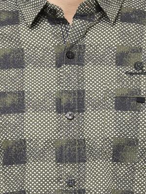 green checkered casual shirt - 16960015 - Standard Image - 5