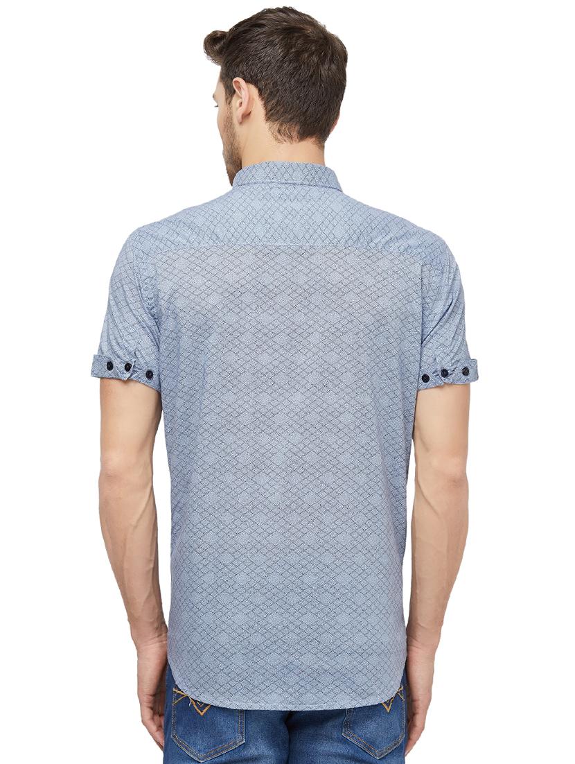 blue checkered casual shirt - 16960016 - Zoom Image - 3