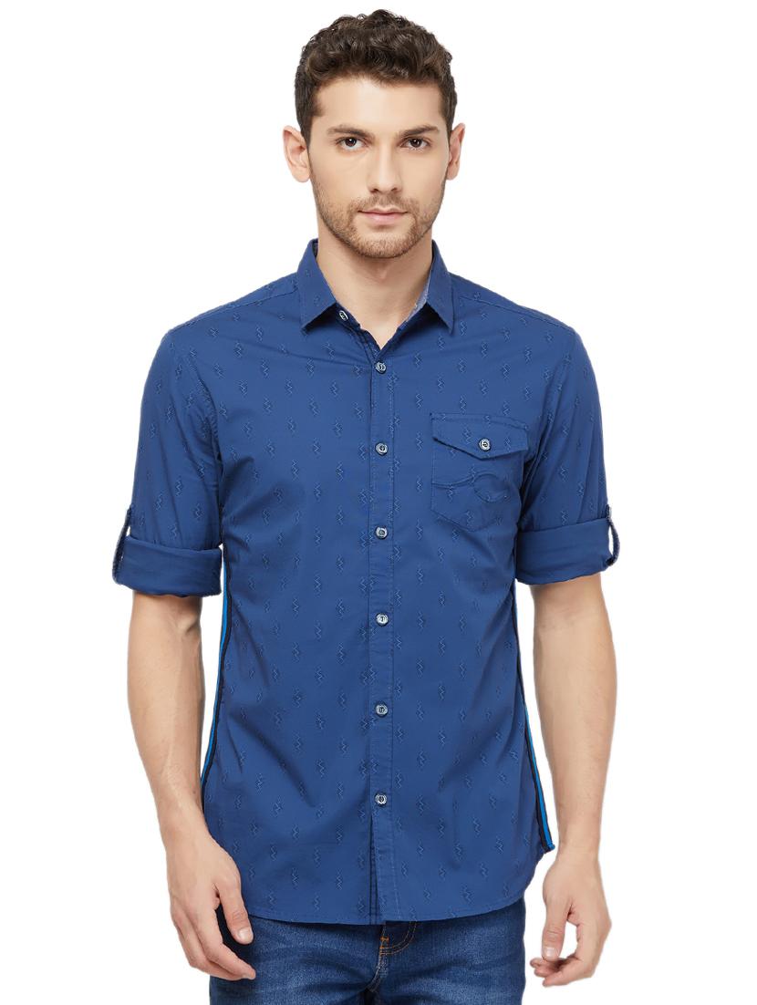 blue printed casual shirt - 16960020 - Zoom Image - 1