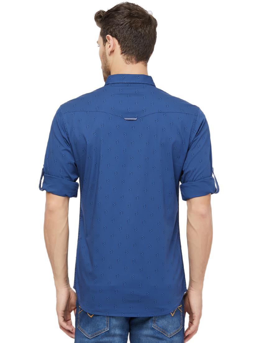 blue printed casual shirt - 16960020 - Zoom Image - 3