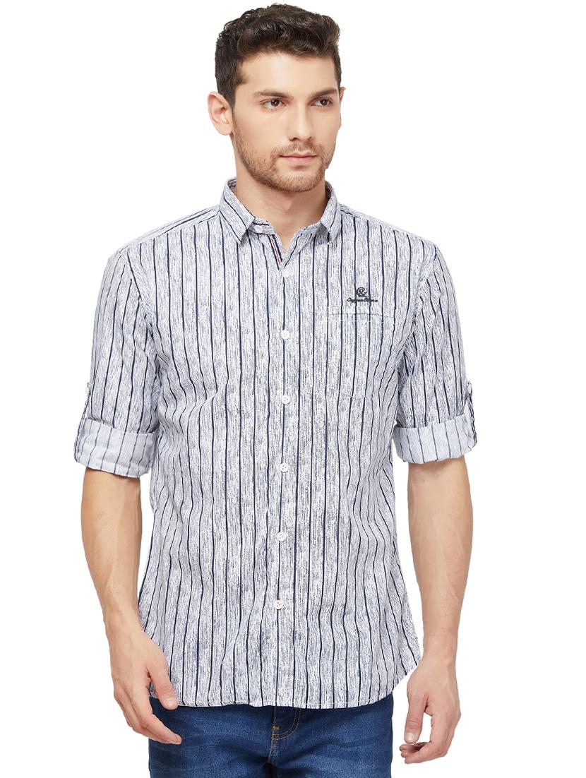 white striped casual shirt - 16960032 - Zoom Image - 1
