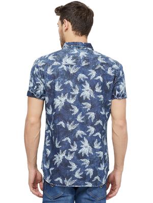 blue printed casual shirt - 16960042 - Standard Image - 3
