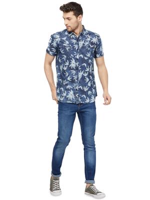 blue printed casual shirt - 16960042 - Standard Image - 4