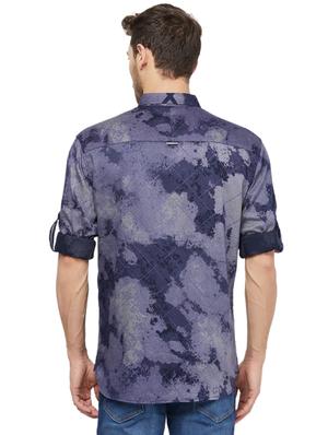 blue printed casual shirt - 16960047 - Standard Image - 3