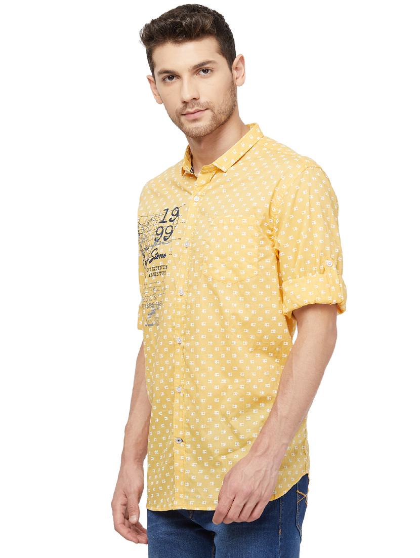 yellow printed casual shirt - 16960062 - Zoom Image - 2