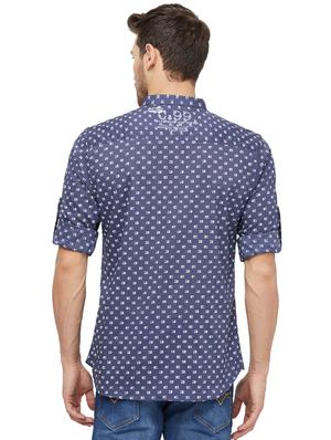 blue printed casual shirt - 16960063 - Standard Image - 3