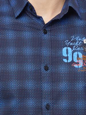 blue checkered casual shirt - 16960064 - Standard Image - 5
