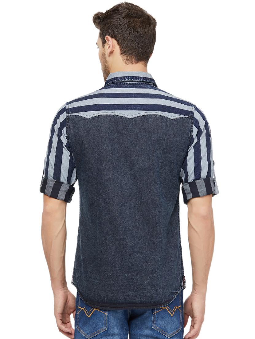 grey striped casual shirt - 16960065 - Zoom Image - 3