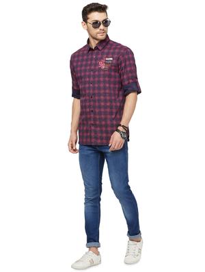 pink checkered casual shirt - 16960066 - Standard Image - 4