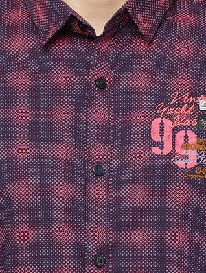 pink checkered casual shirt - 16960066 - Standard Image - 5