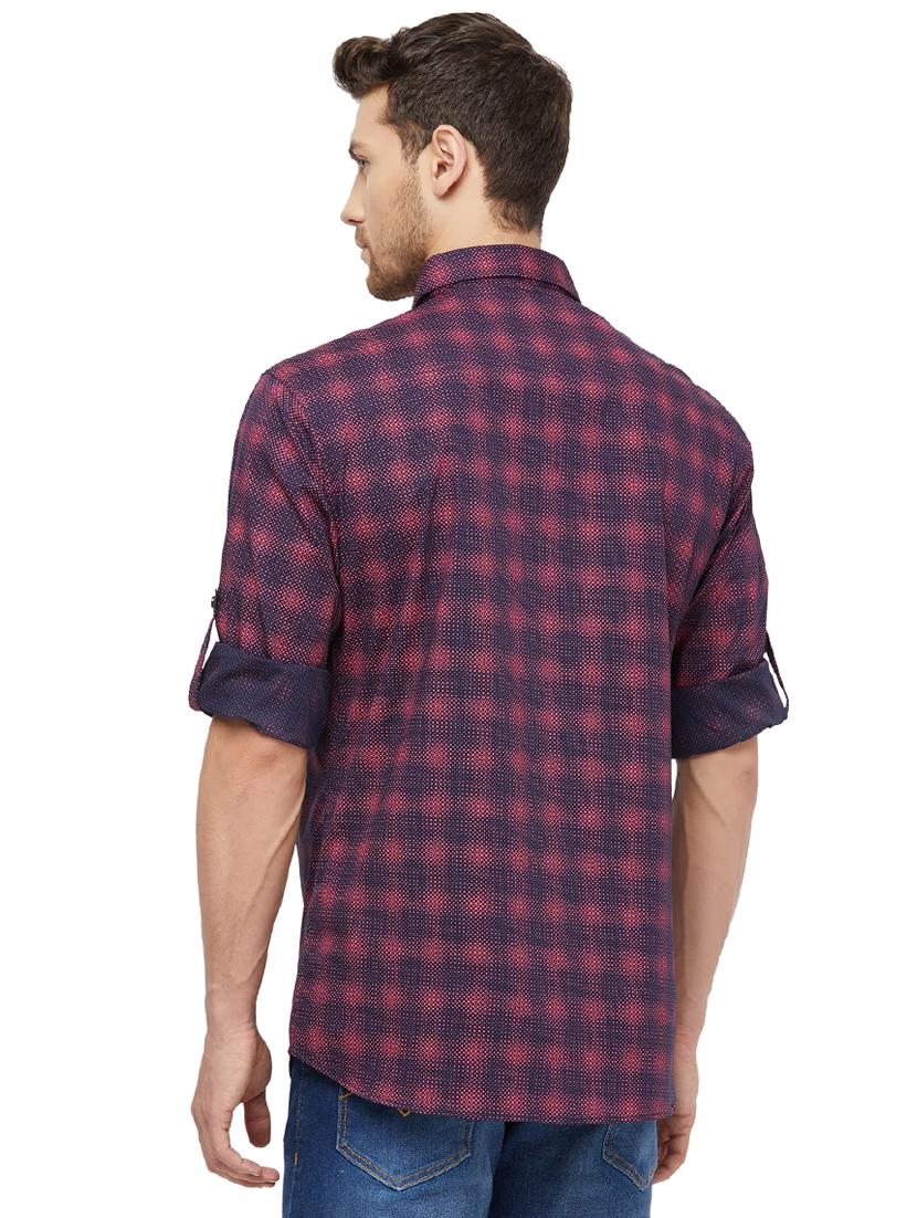 pink checkered casual shirt - 16960066 - Zoom Image - 3