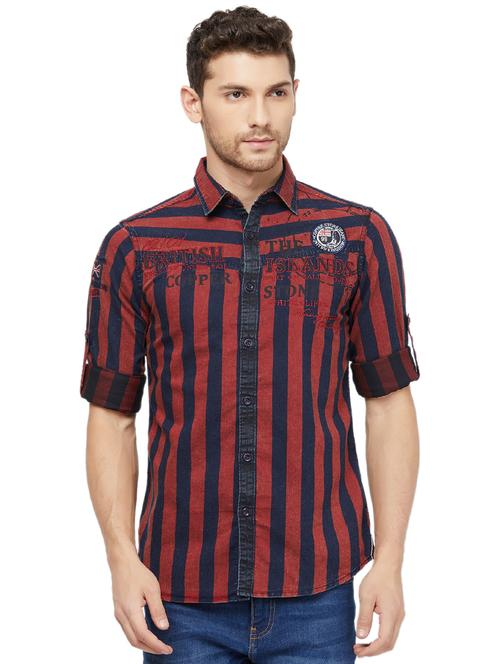 red striped casual shirt - 16960068 - Standard Image - 1