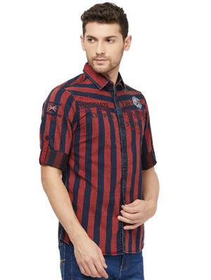 red striped casual shirt - 16960068 - Standard Image - 2