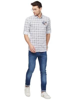 white checkered casual shirt - 16960069 - Standard Image - 4