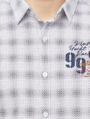 white checkered casual shirt - 16960069 - Standard Image - 5