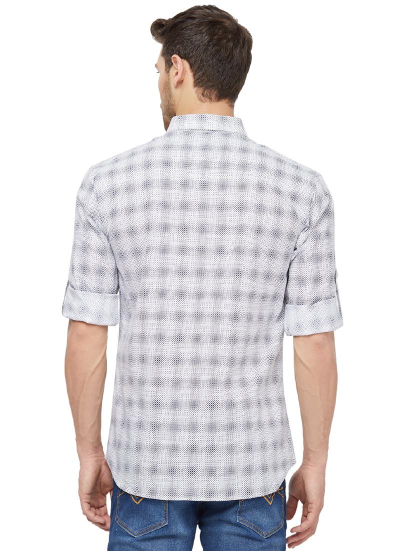 white checkered casual shirt - 16960069 - Zoom Image - 3
