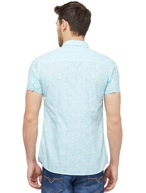 blue printed casual shirt - 16960073 - Standard Image - 3