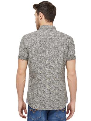 grey printed casual shirt - 16960074 - Standard Image - 3